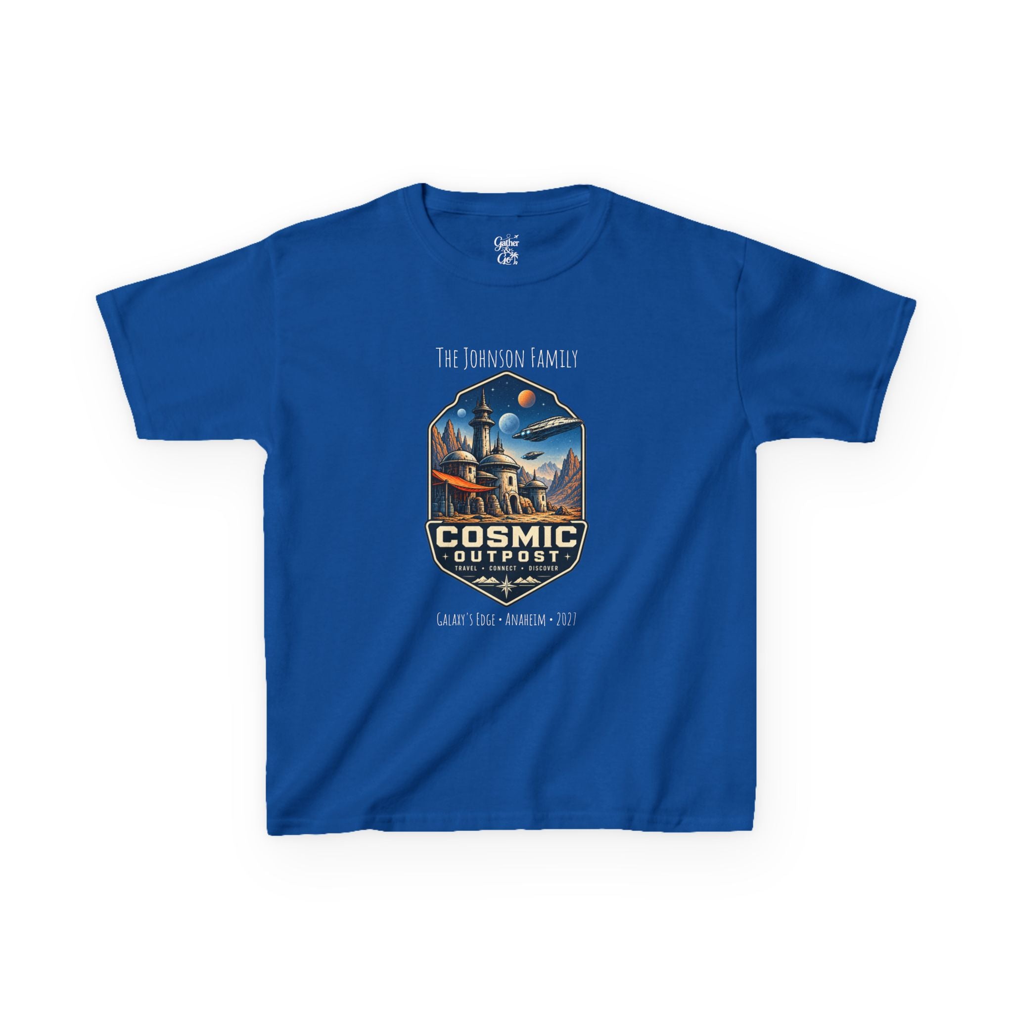 Cosmic Outpost Space Adventure Park Kids Tee
