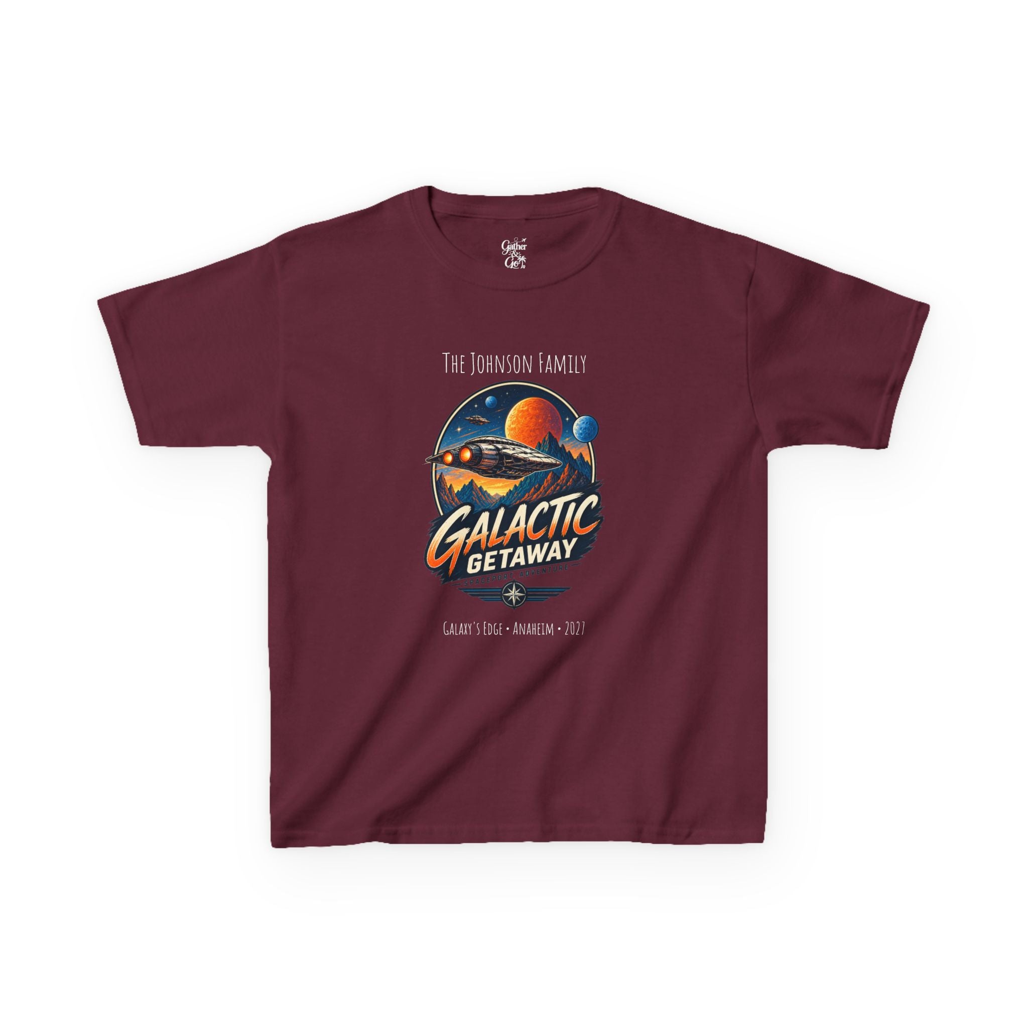 Galactic Getaway Space Adventure Park Kids Tee