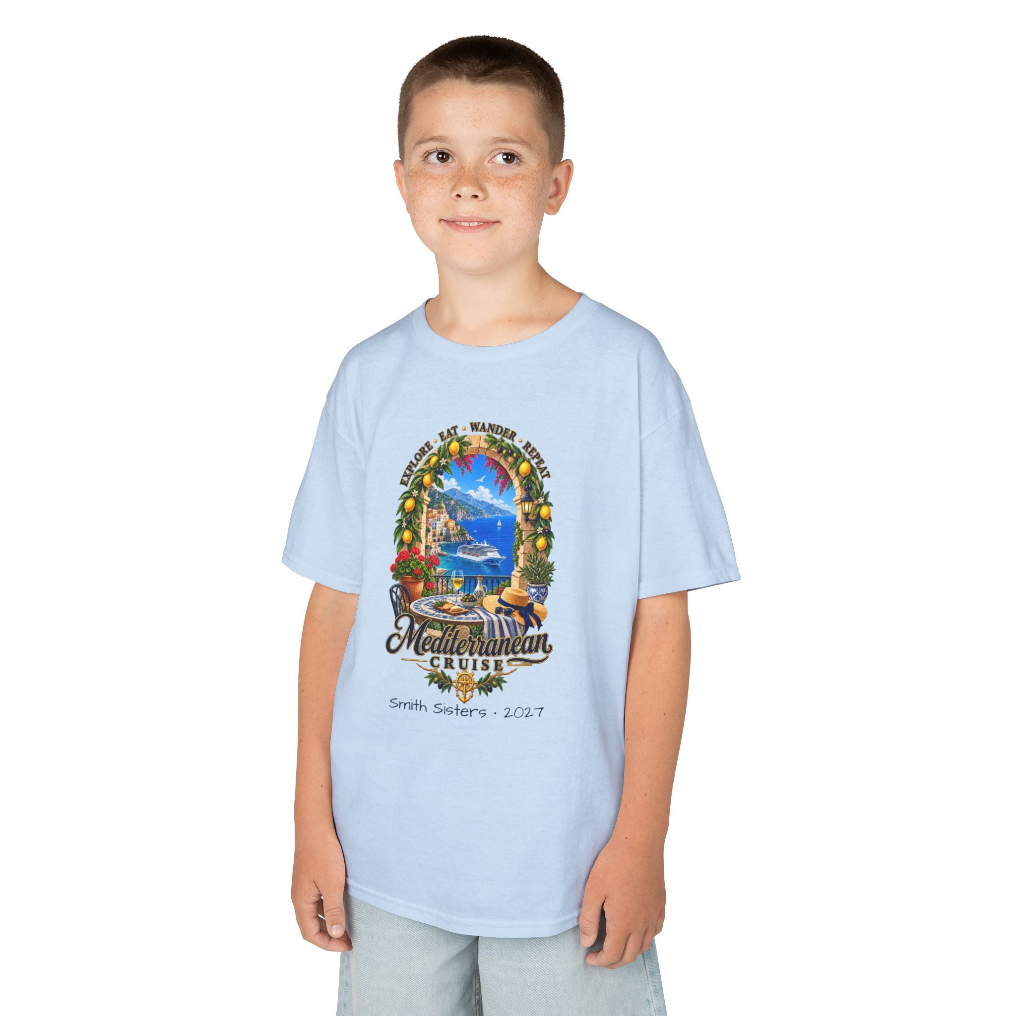Mediterranean Cruise Explore Kids Tee