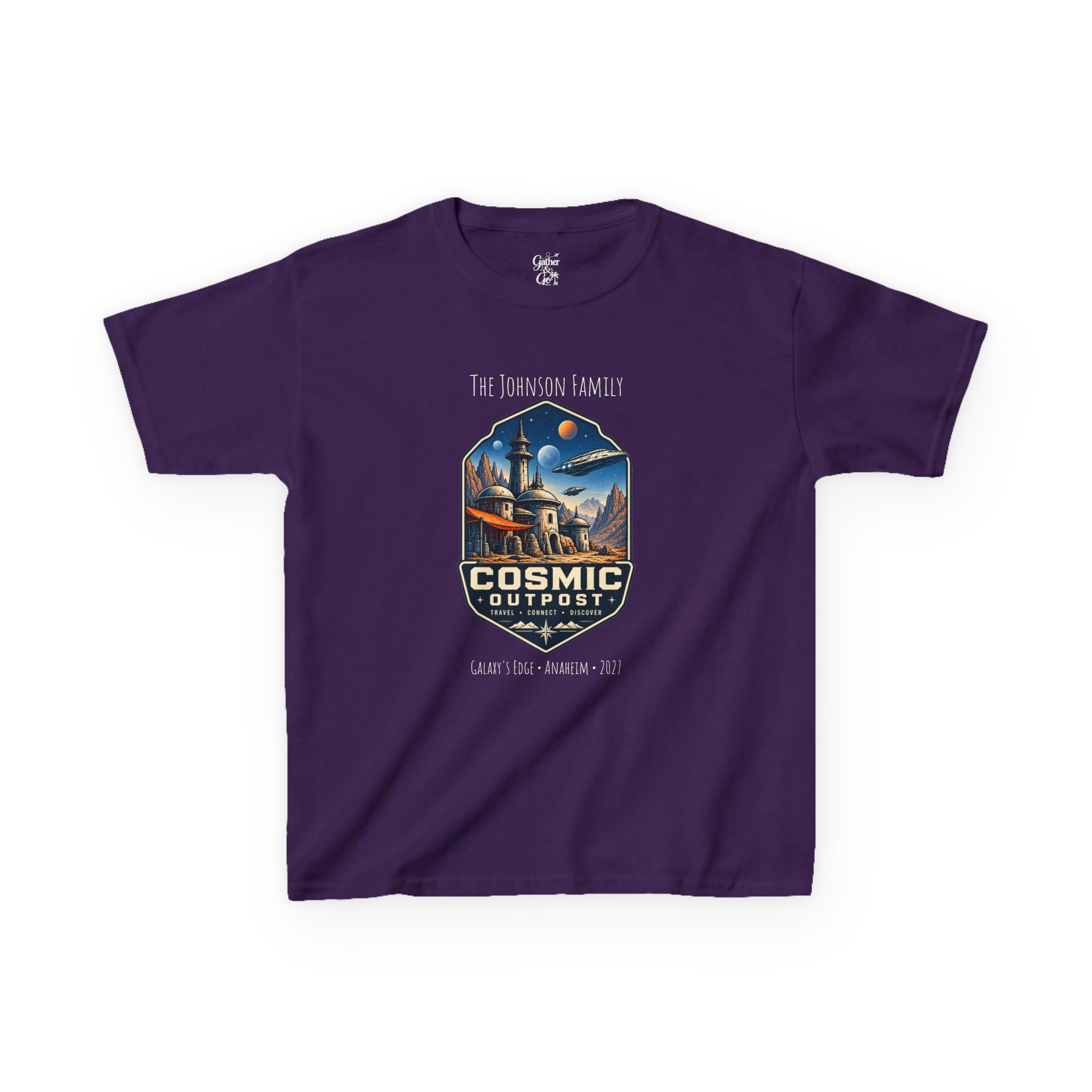Cosmic Outpost Space Adventure Park Kids Tee