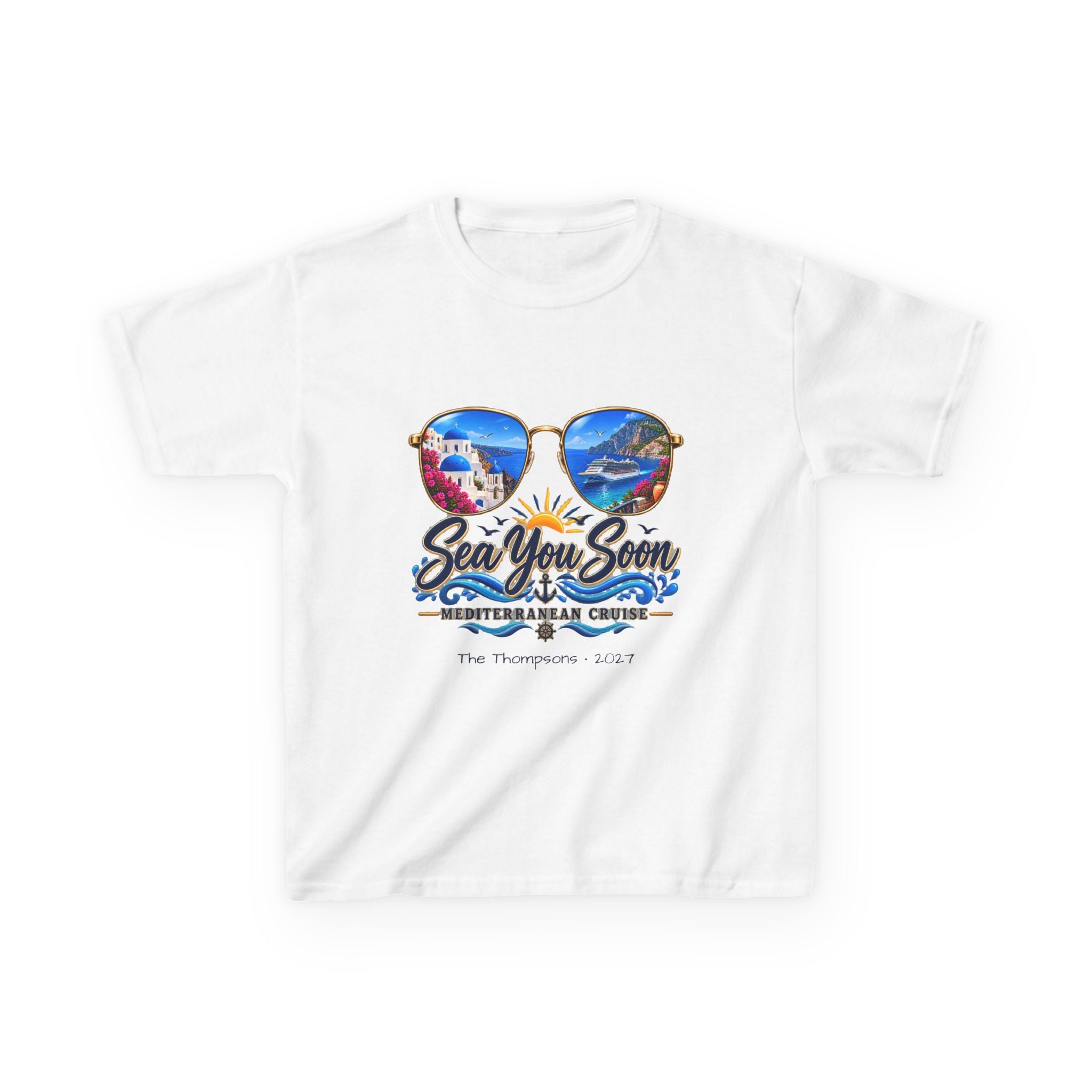 Mediterranean Cruise Sea You Soon Kids Tee