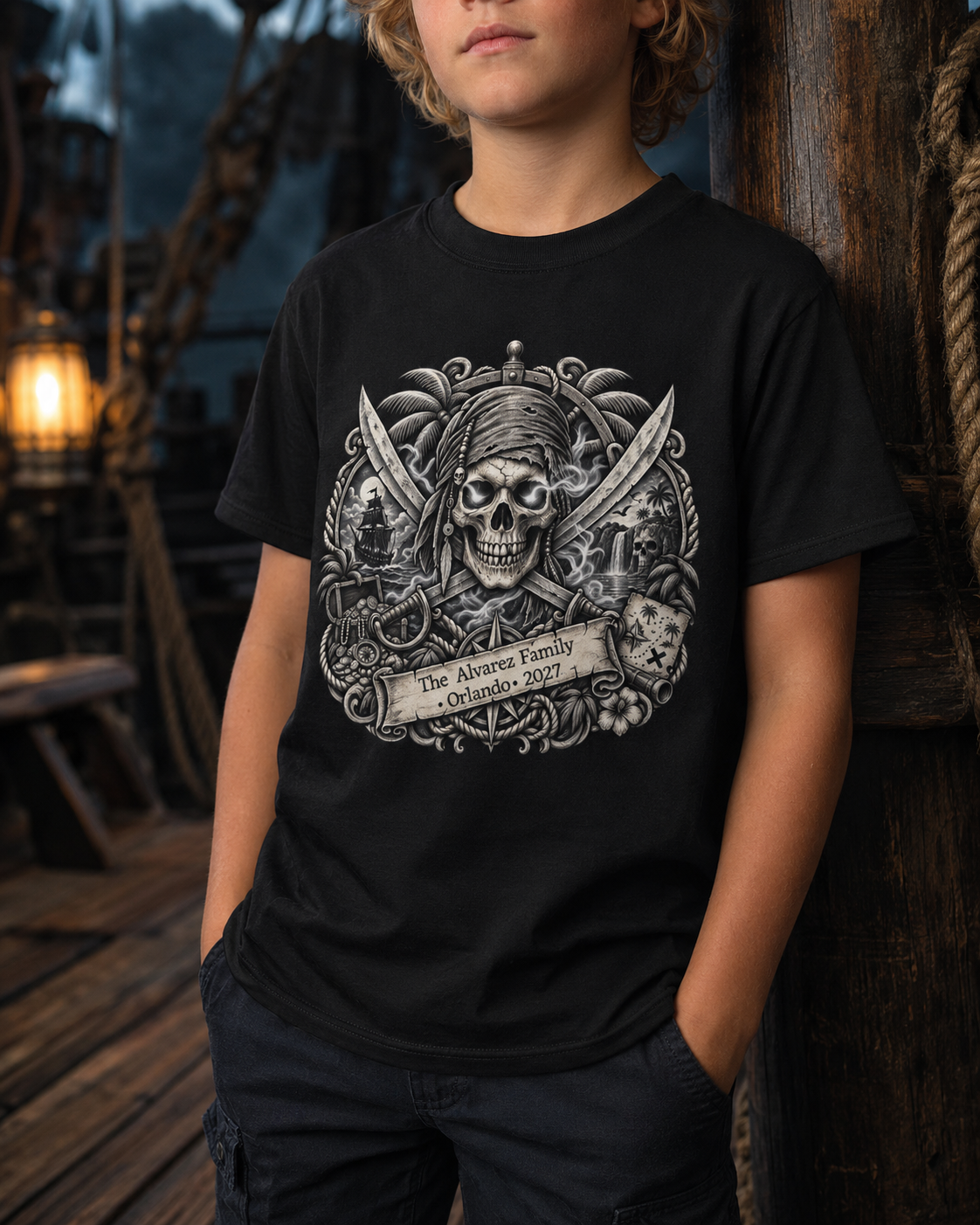 Ghostly Pirate Sparrow - Kids Tee