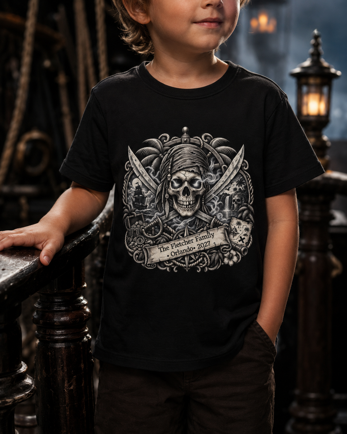 Ghostly Pirate Sparrow - Kids Tee
