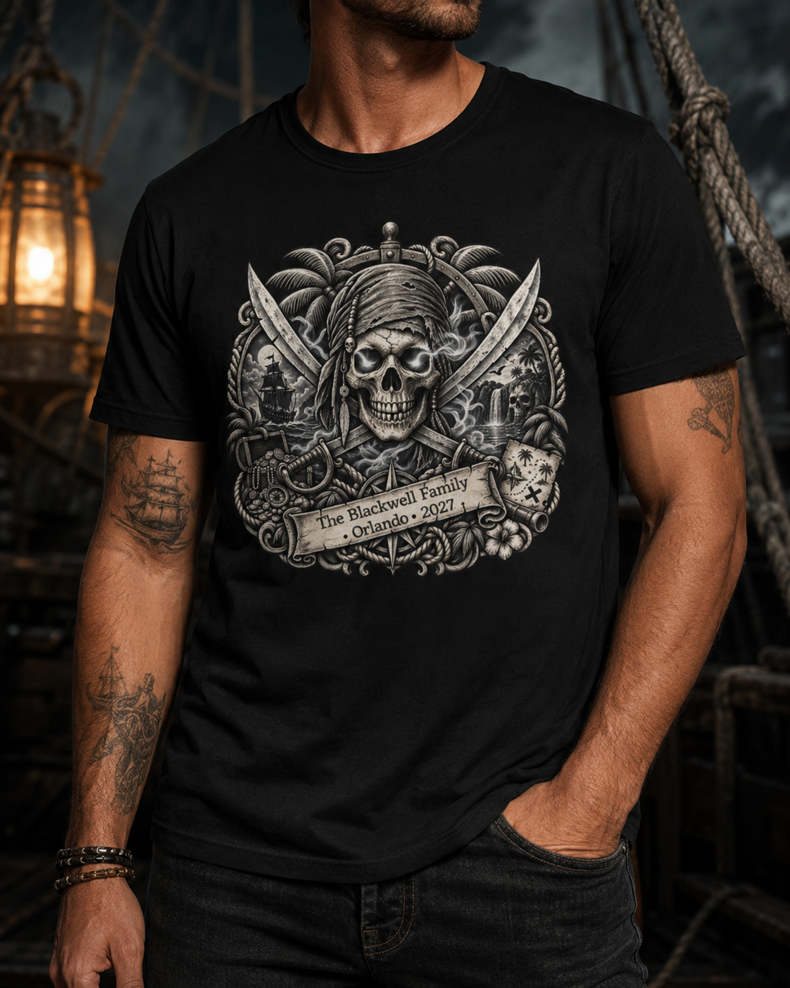 Ghostly Pirate Sparrow - Unisex Tee
