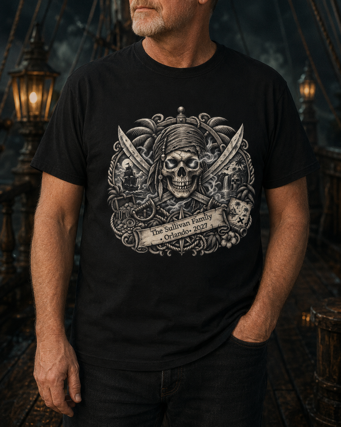 Ghostly Pirate Sparrow - Unisex Tee