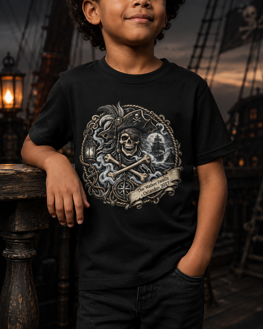 Ghostly Pirate Swann - Kids Tee