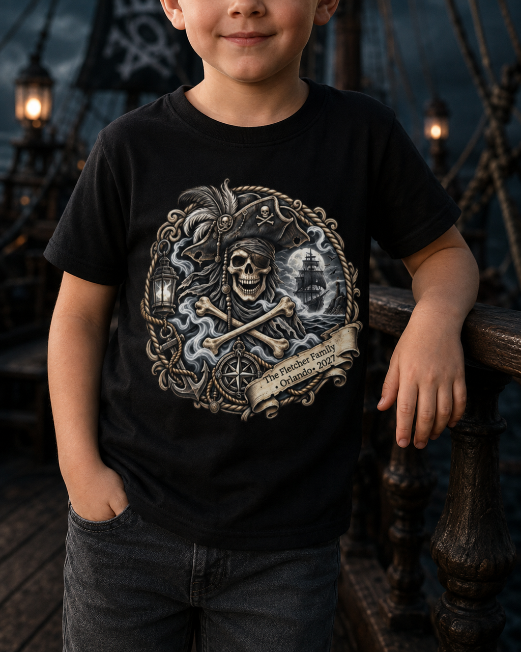 Ghostly Pirate Swann - Kids Tee