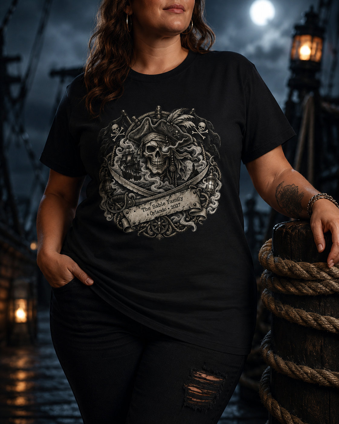 Ghostly Pirate Barbossa - Unisex Tee