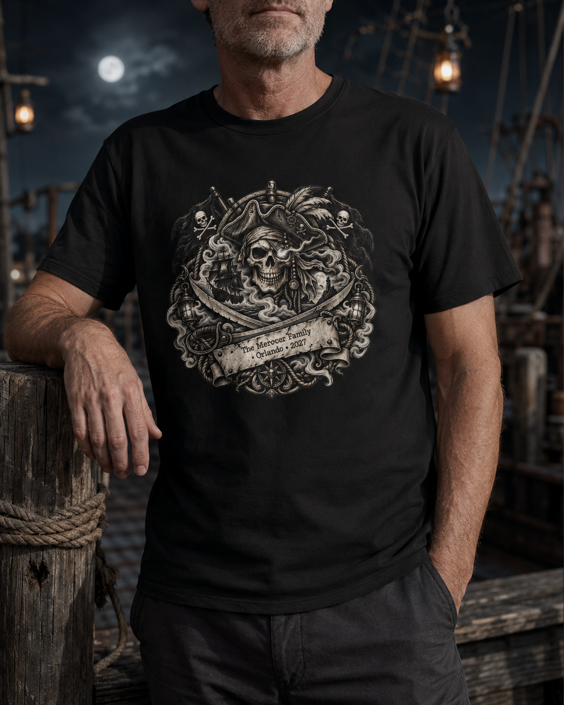 Ghostly Pirate Barbossa - Unisex Tee