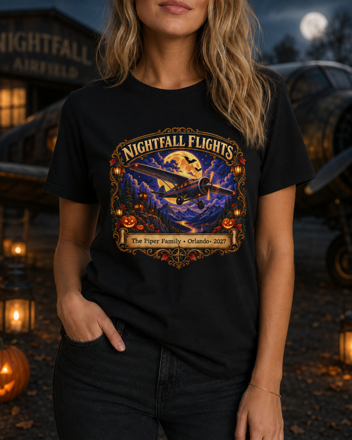 Halloween Nightfall Flights - Ladies Tee