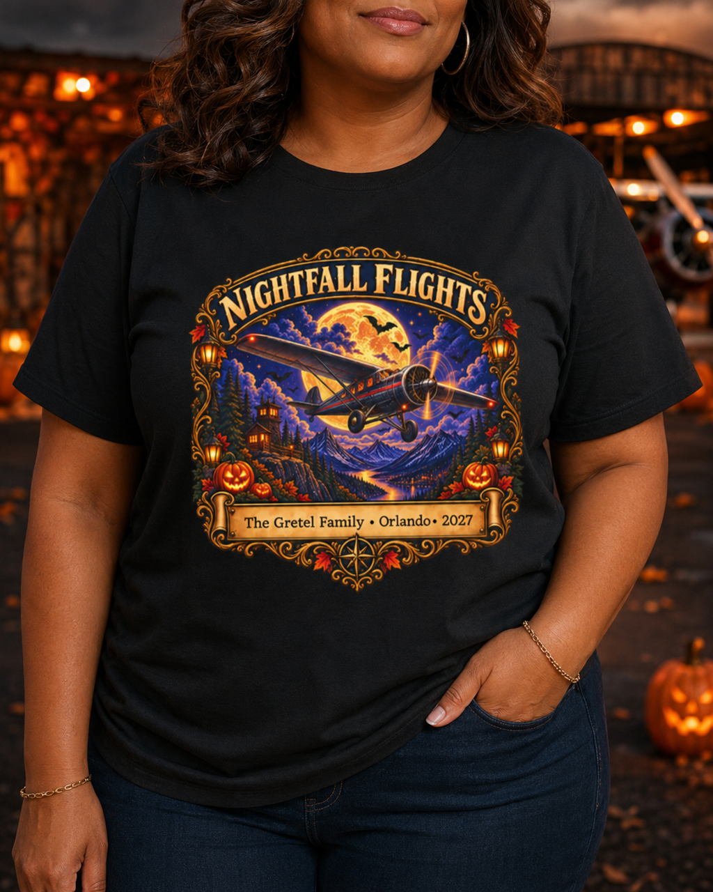 Halloween Nightfall Flights - Ladies Tee