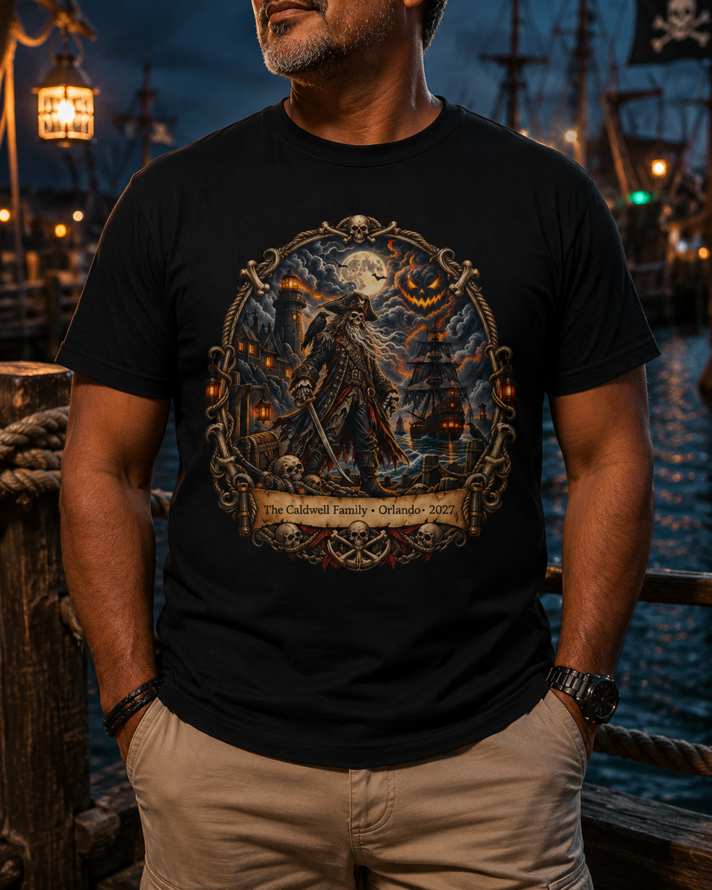Halloween Ghostly Pirate - Unisex Tee