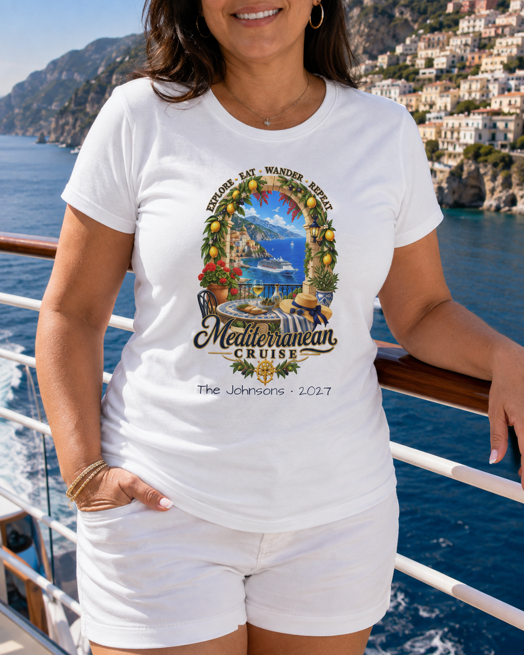 Mediterranean Cruise Explore Ladies Tee