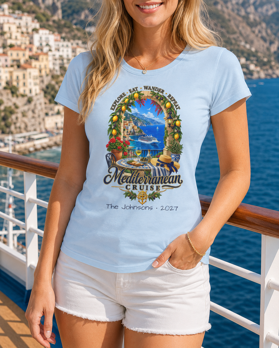 Mediterranean Cruise Explore Ladies Tee