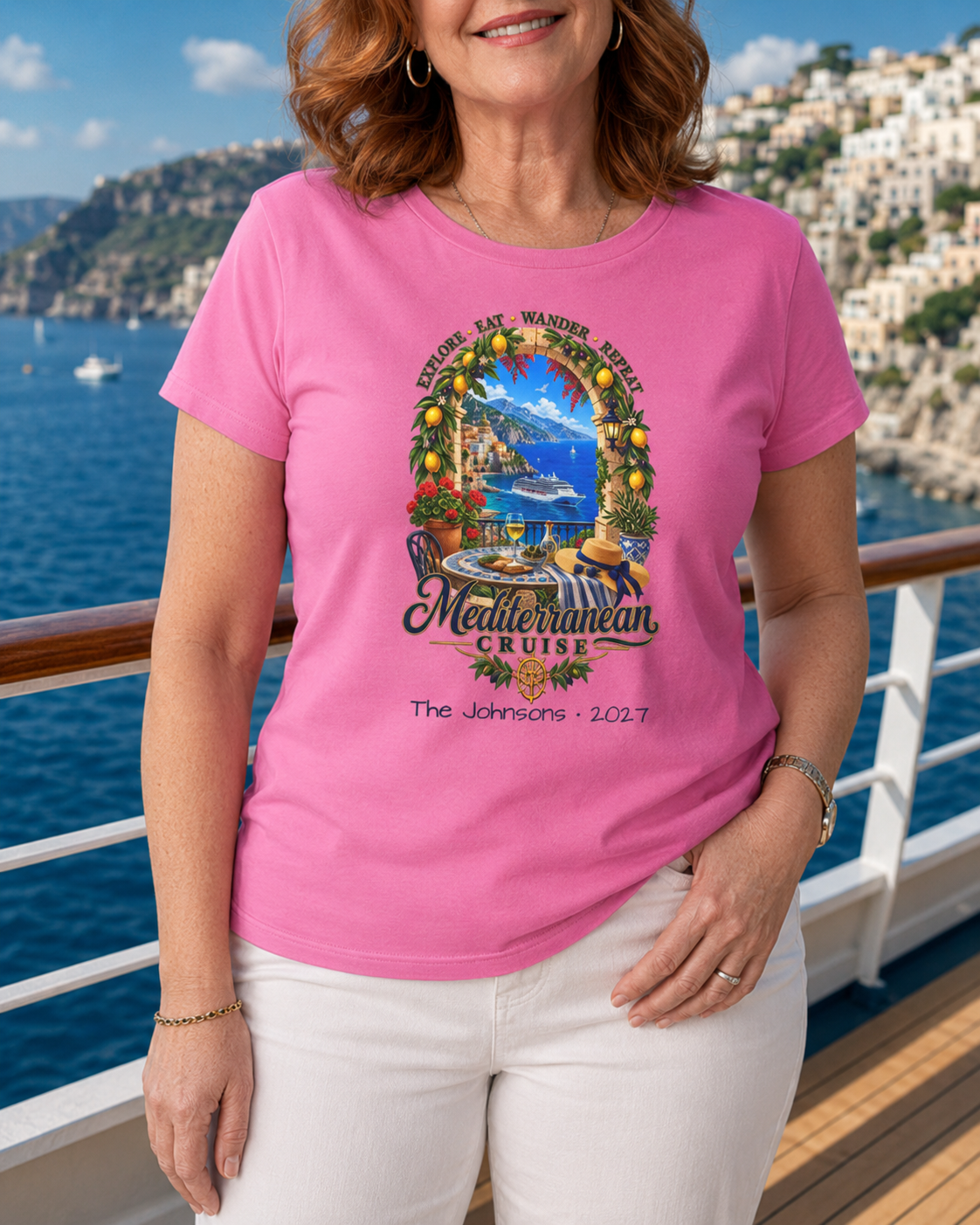 Mediterranean Cruise Explore Ladies Tee