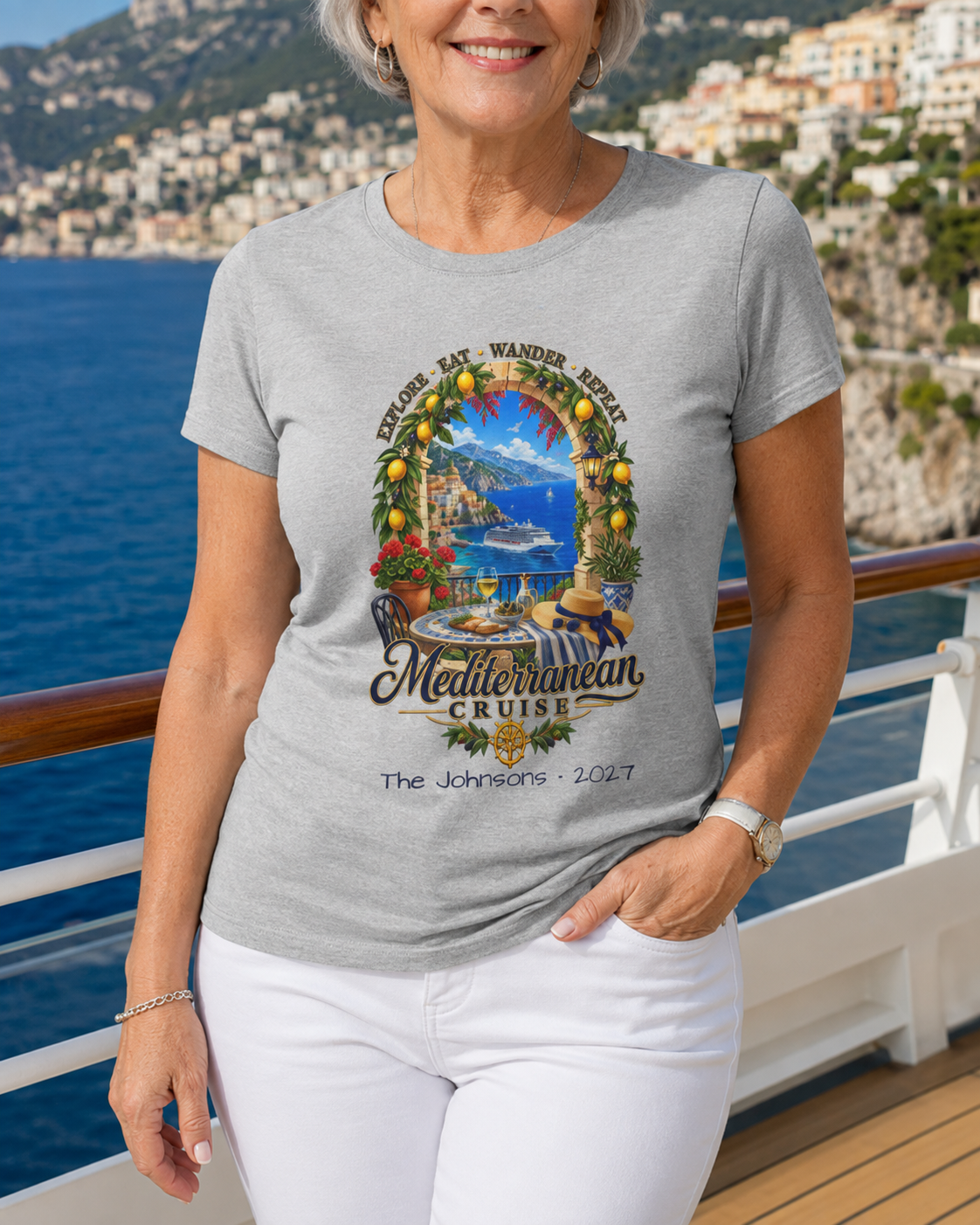 Mediterranean Cruise Explore Ladies Tee