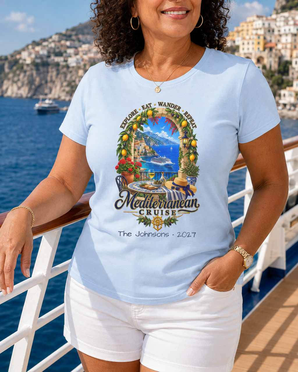 Mediterranean Cruise Explore Ladies Tee