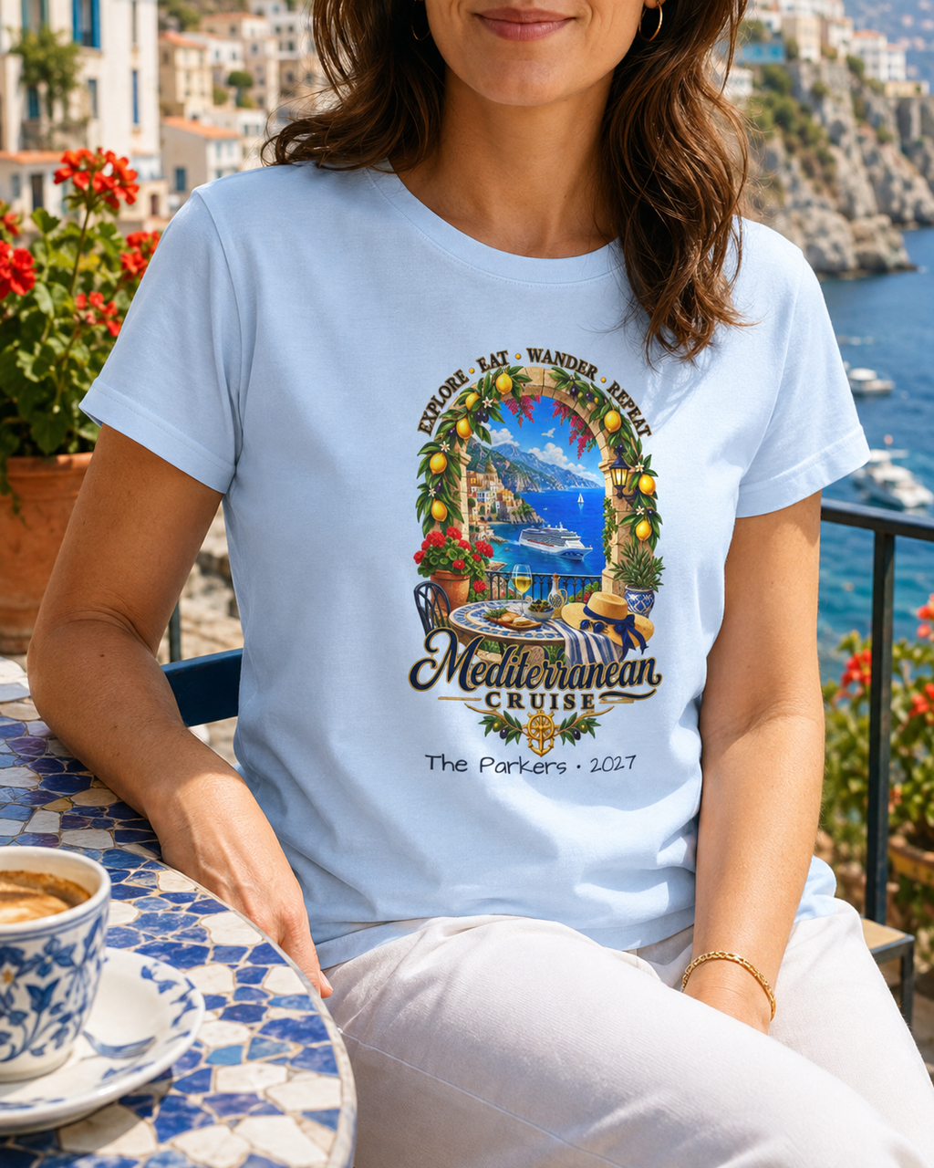 Mediterranean Cruise Explore Ladies Tee