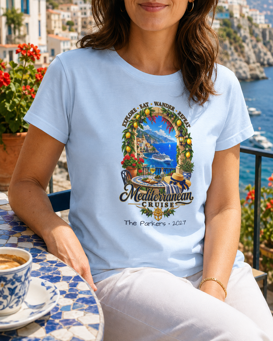 Mediterranean Cruise Explore Ladies Tee