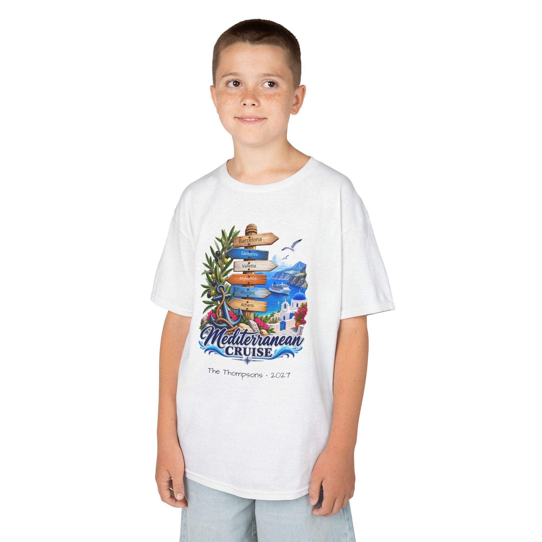 Mediterranean Cruise Ports of Call Kids Tee