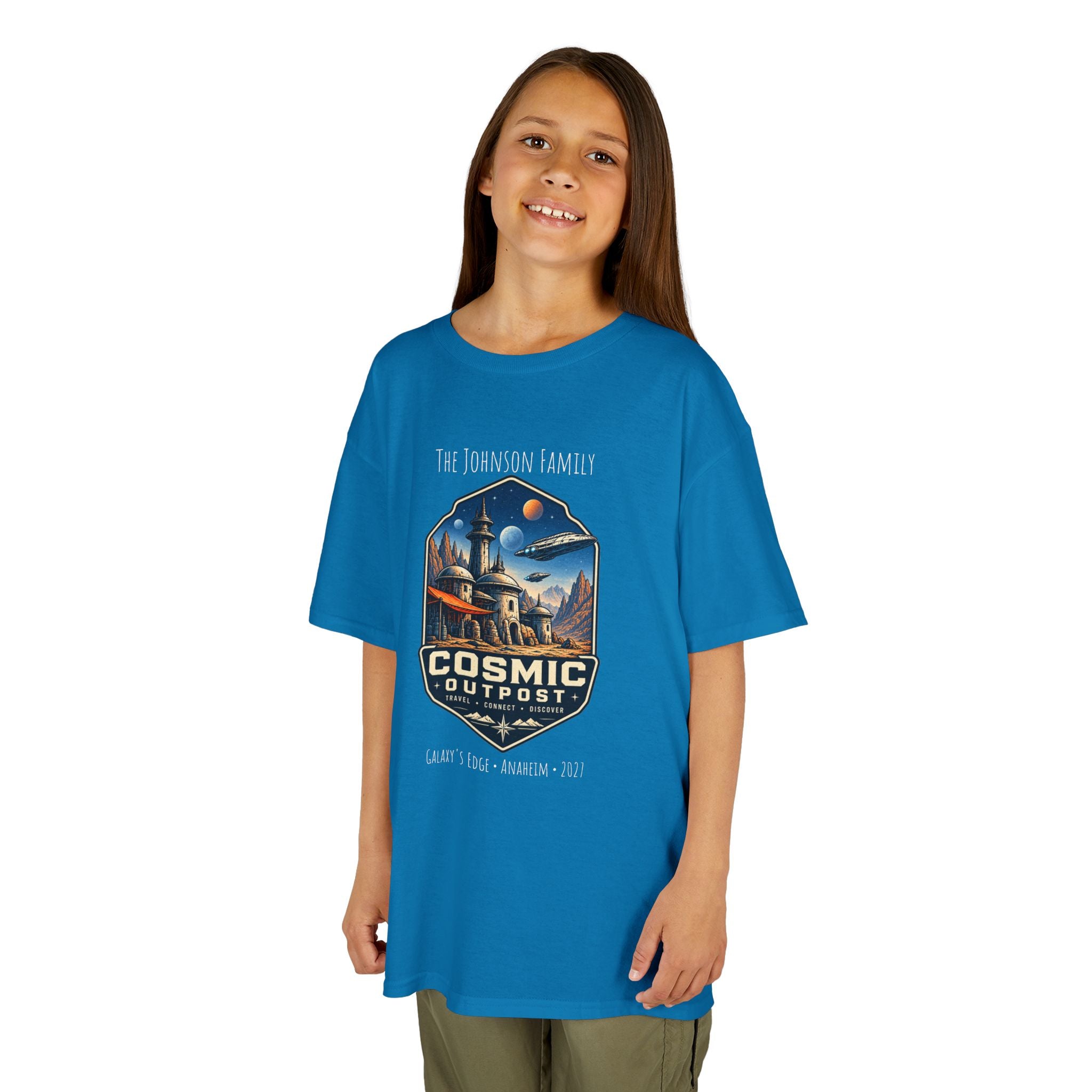 Cosmic Outpost Space Adventure Park Kids Tee