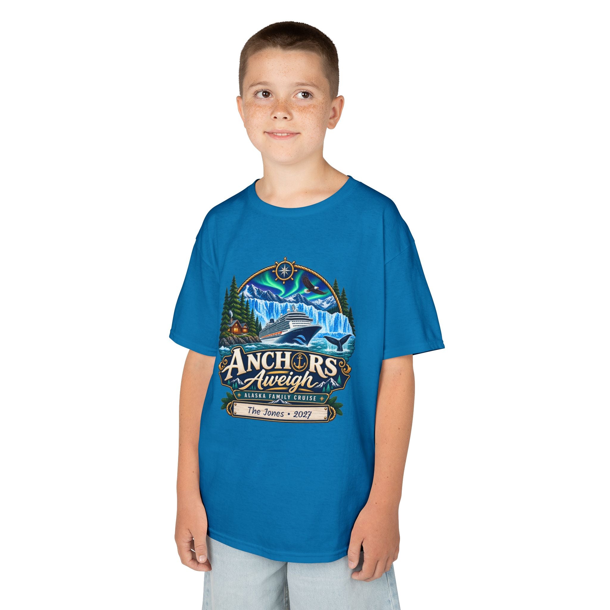 Anchors Aweigh Alaska Kids Cruise Tee