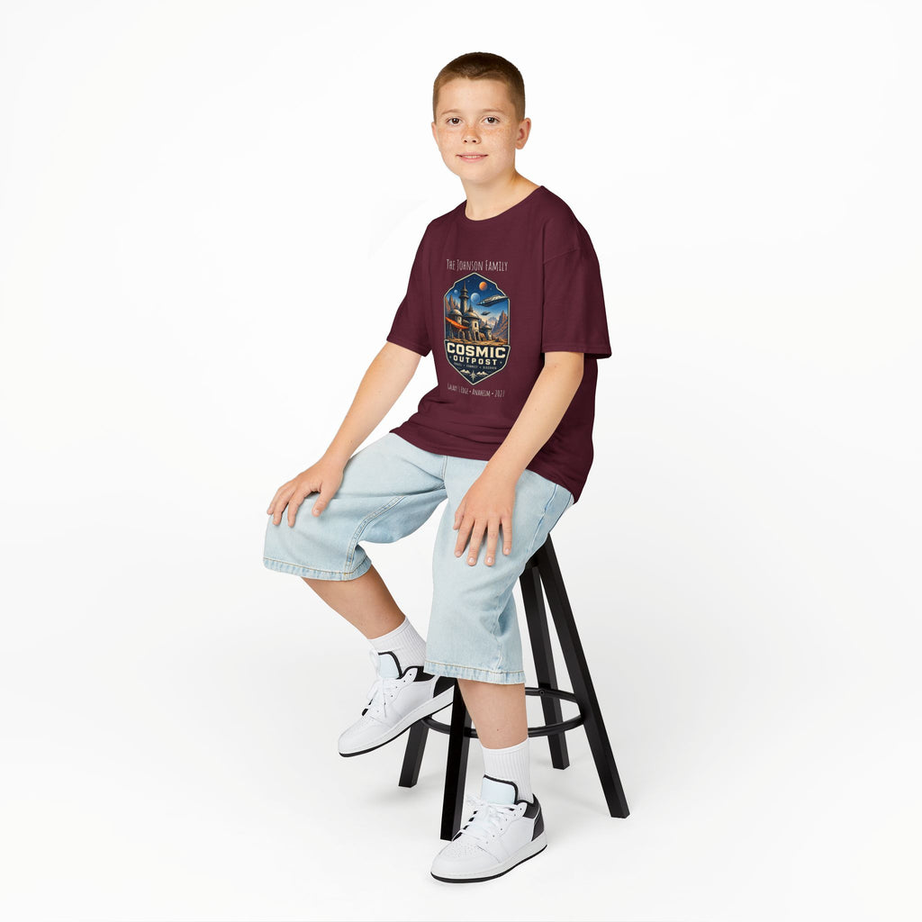 Cosmic Outpost Space Adventure Park Kids Tee