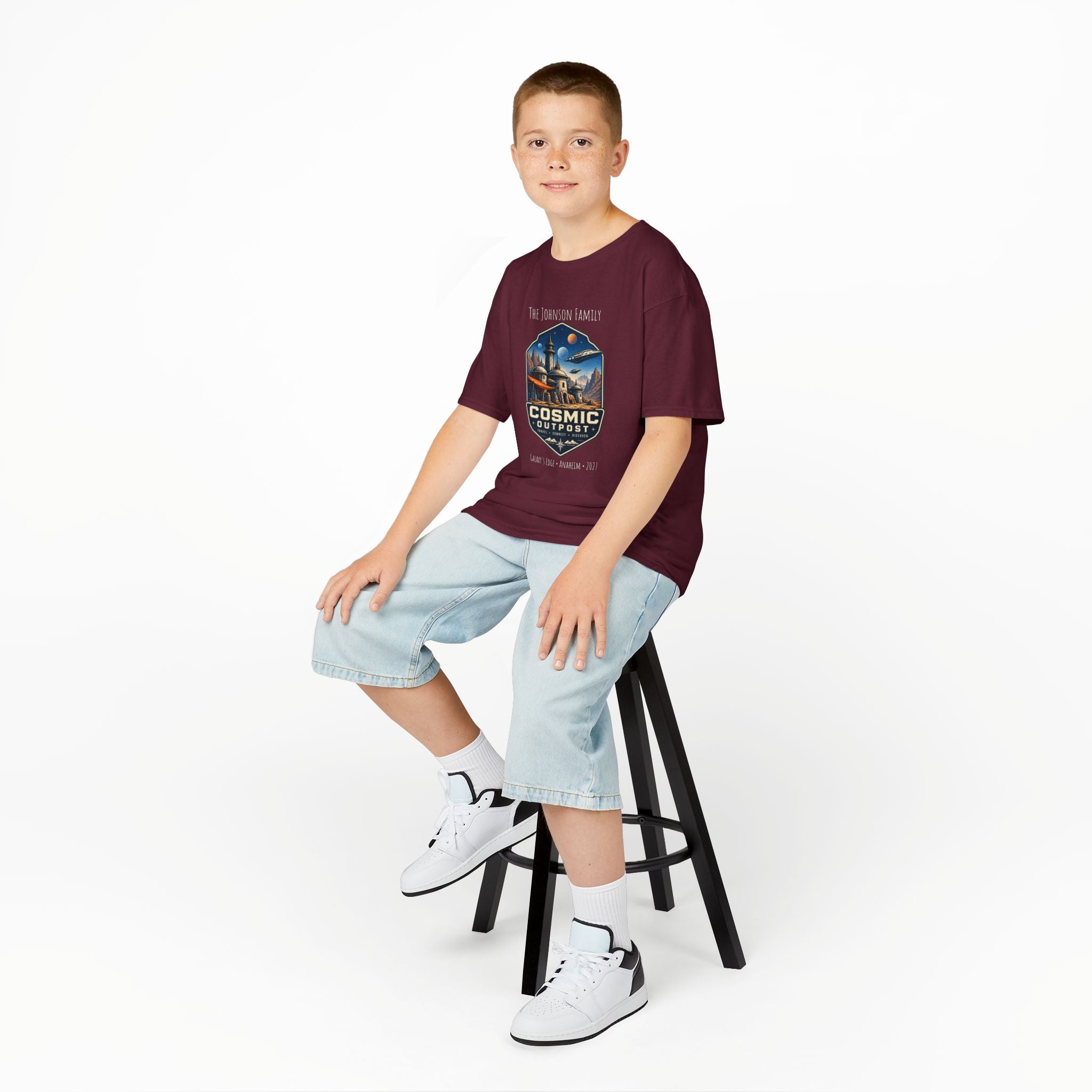 Cosmic Outpost Space Adventure Park Kids Tee