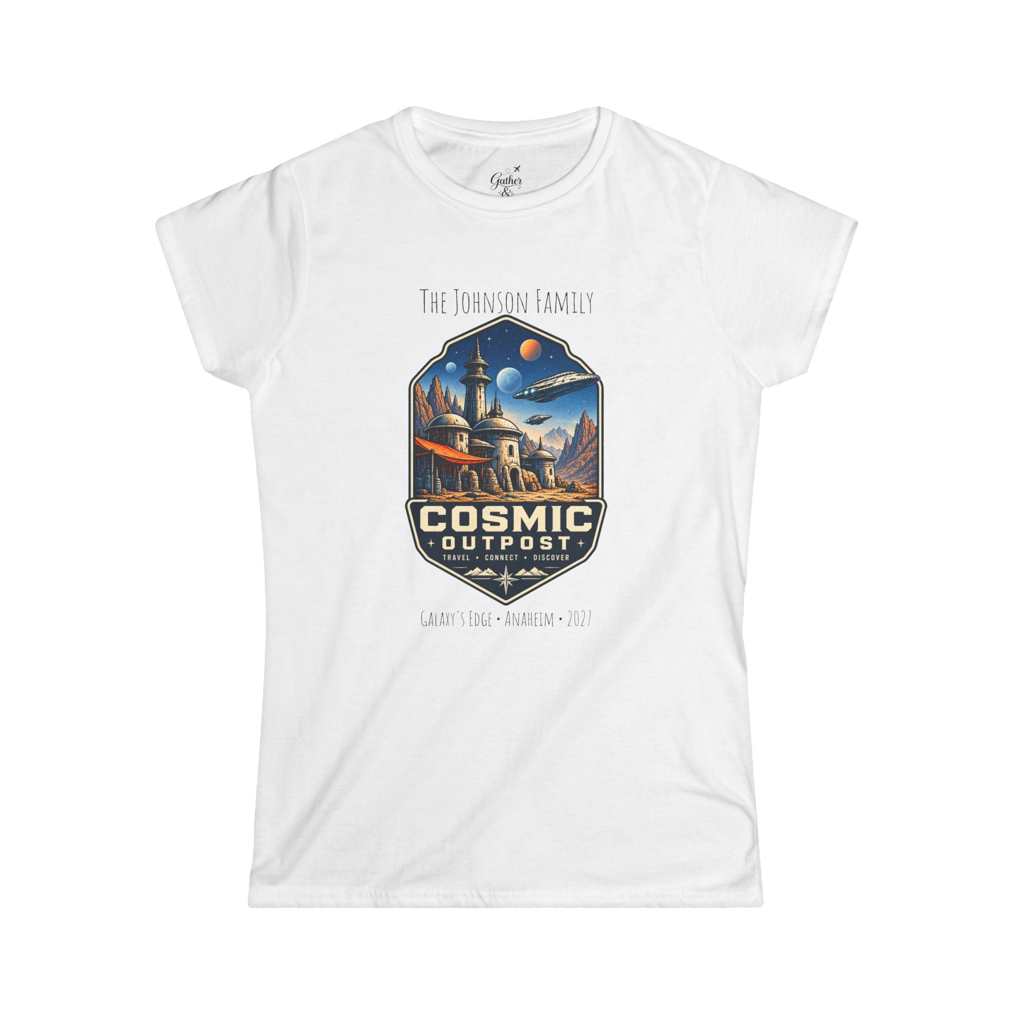 Cosmic Outpost Space Adventure Park Ladies Tee