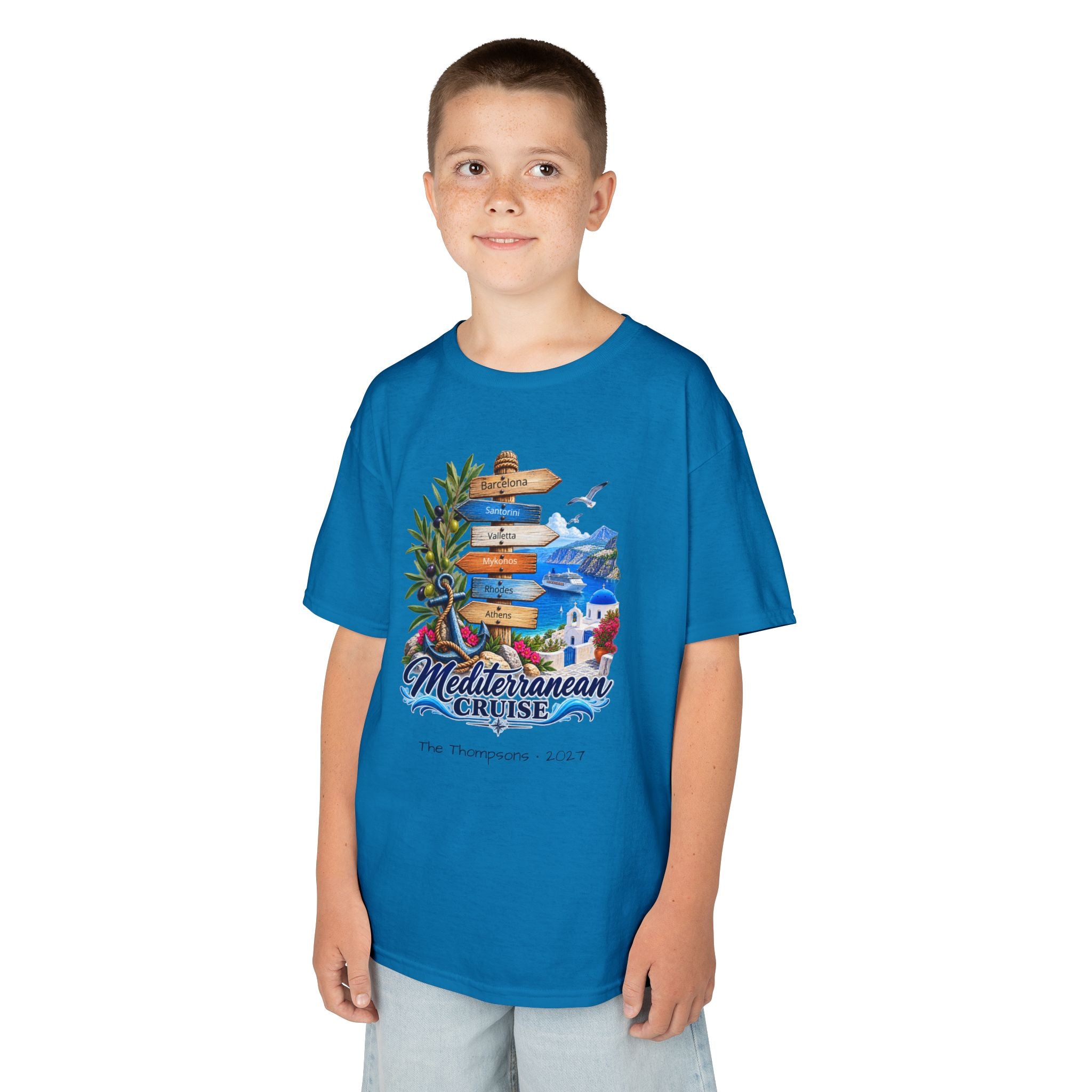 Mediterranean Cruise Ports of Call Kids Tee