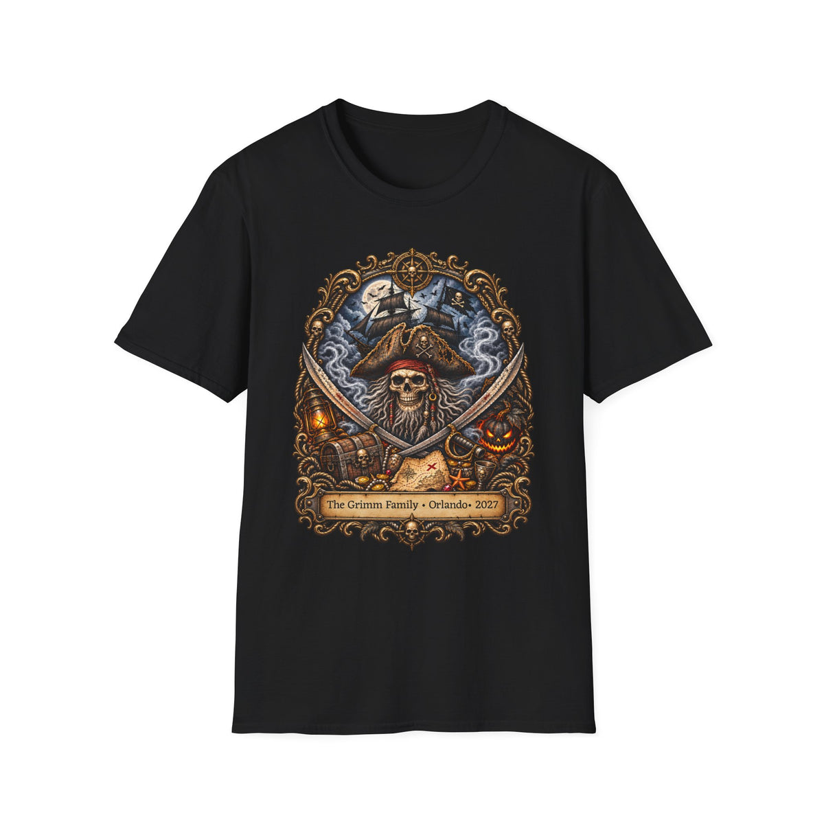 Halloween Ghostly Pirate Davy Jones - Unisex Tee
