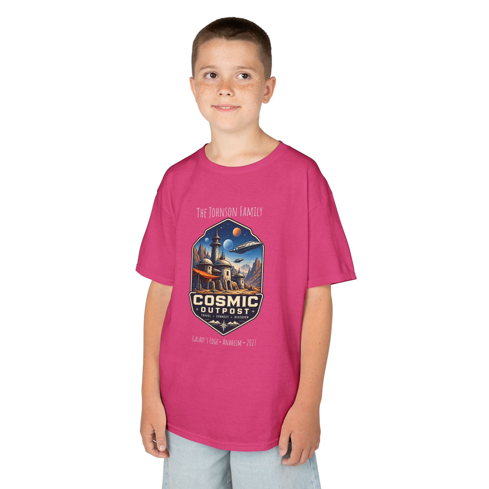 Cosmic Outpost Space Adventure Park Kids Tee