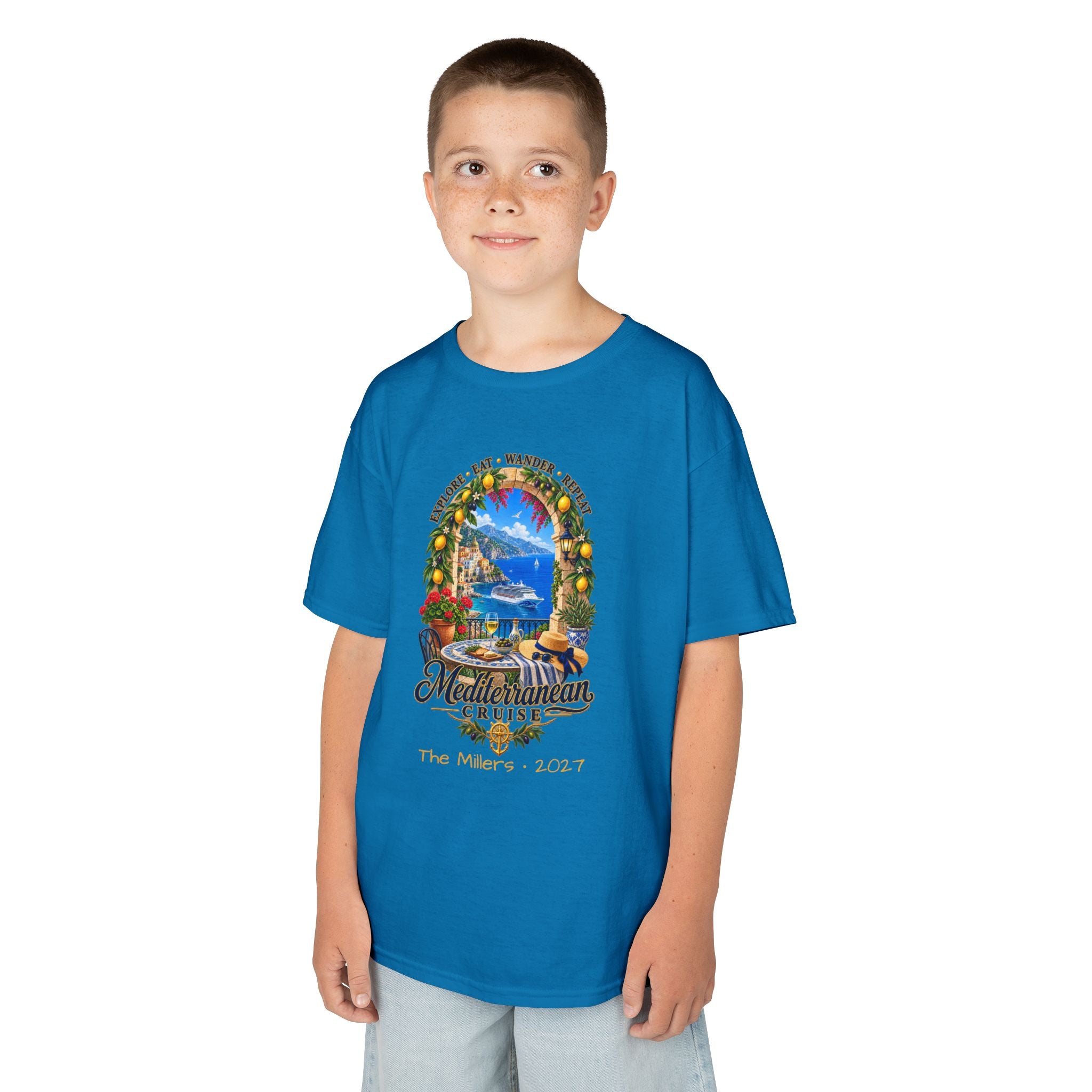 Mediterranean Cruise Explore Kids Tee