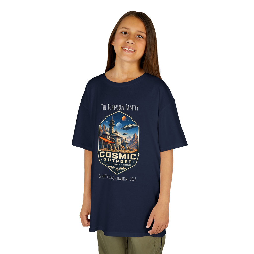 Cosmic Outpost Space Adventure Park Kids Tee