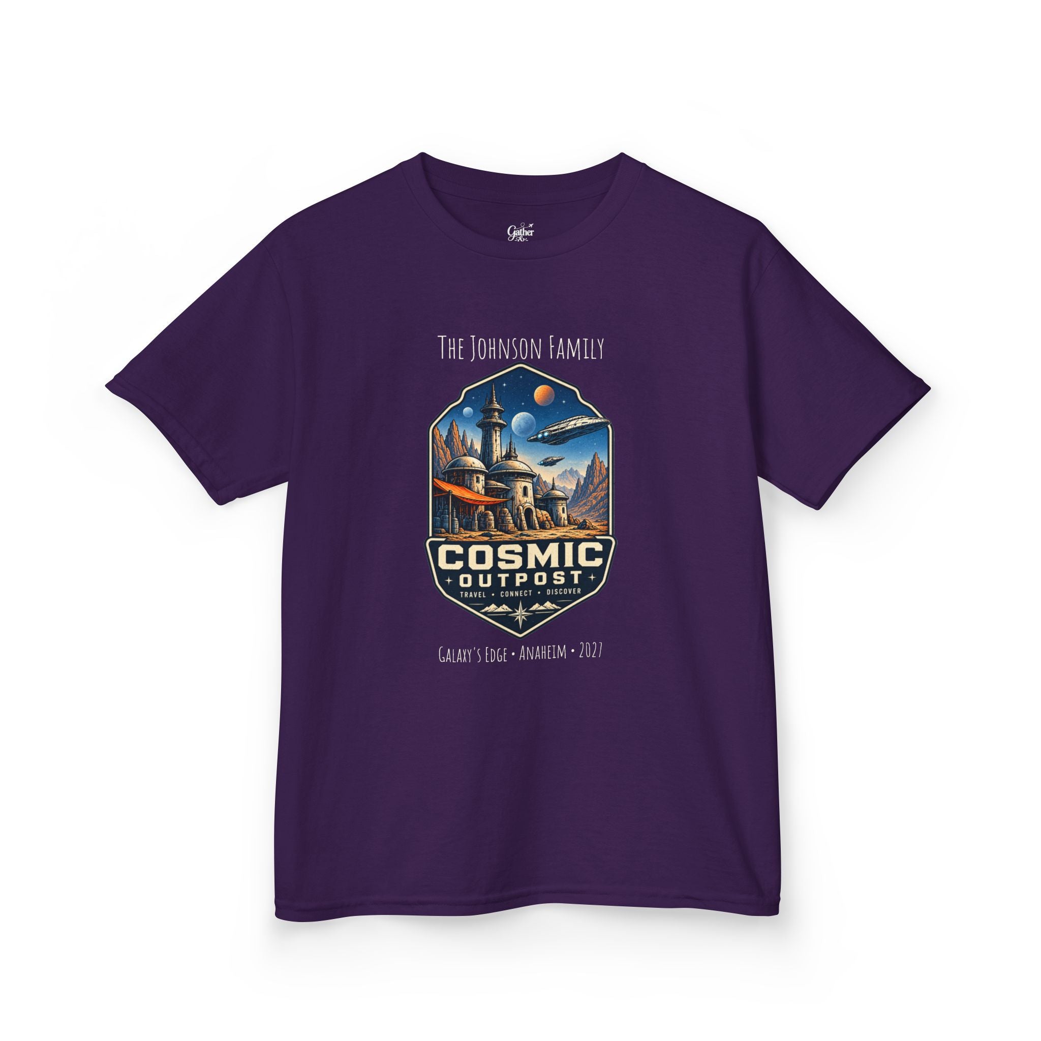 Cosmic Outpost Space Adventure Park Kids Tee