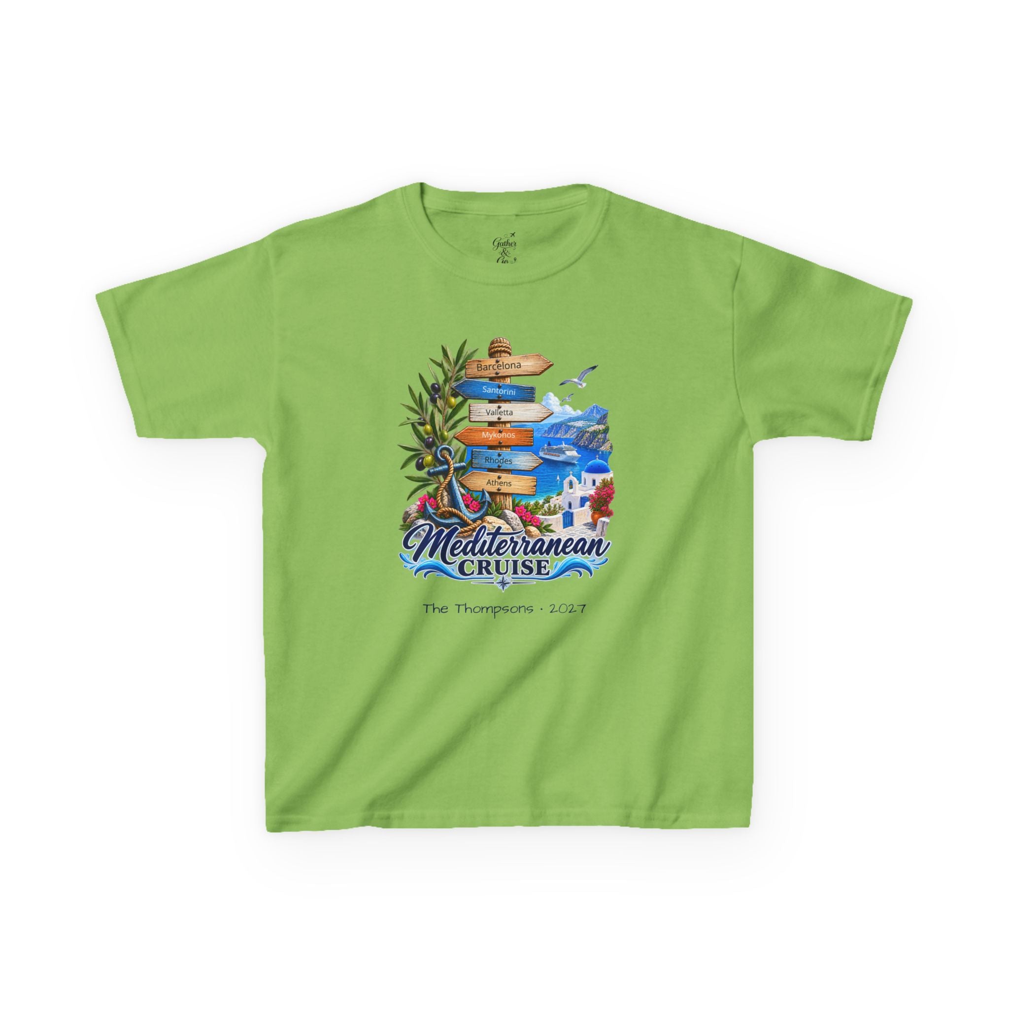 Mediterranean Cruise Ports of Call Kids Tee