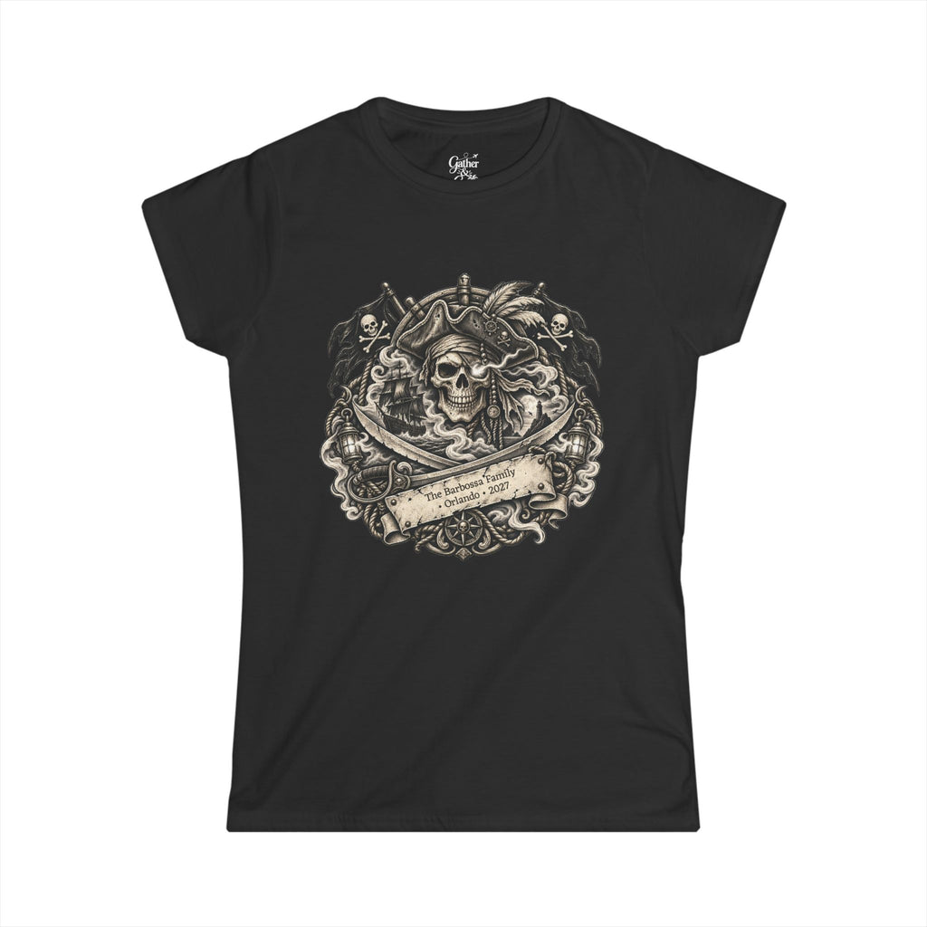 Ghostly Pirate Barbossa - Ladies Tee