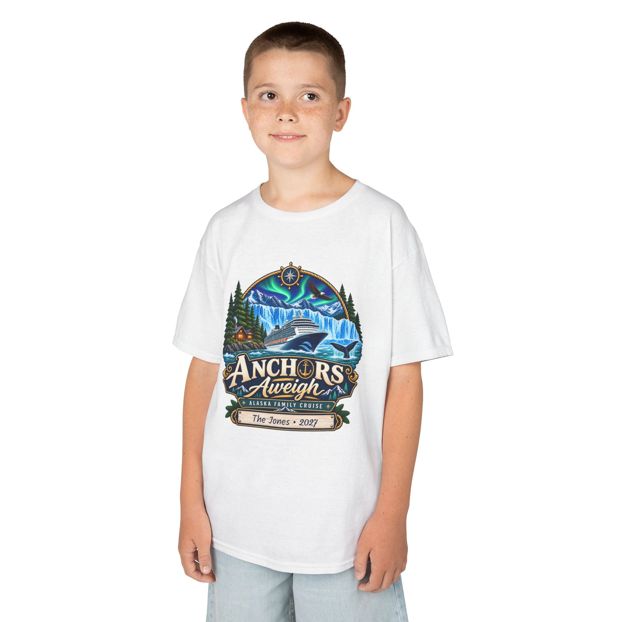 Anchors Aweigh Alaska Kids Cruise Tee