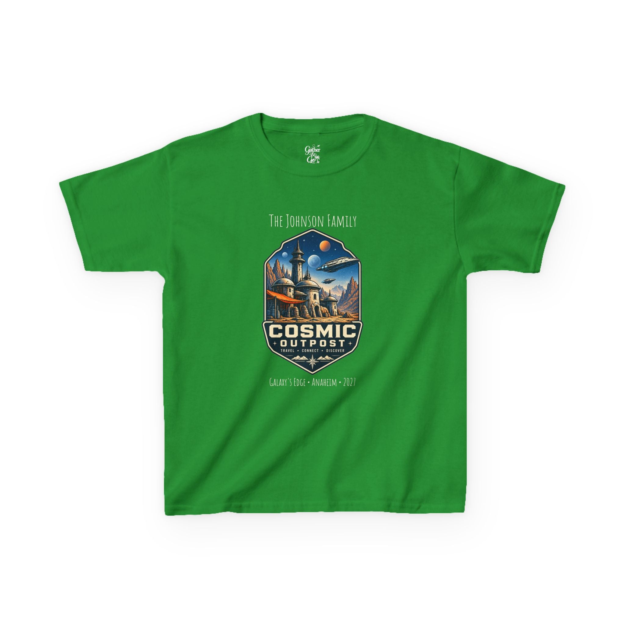 Cosmic Outpost Space Adventure Park Kids Tee