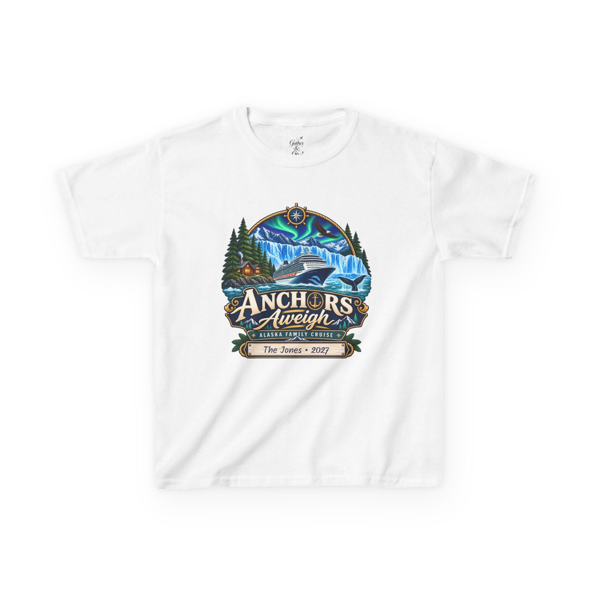 Anchors Aweigh Alaska Kids Cruise Tee
