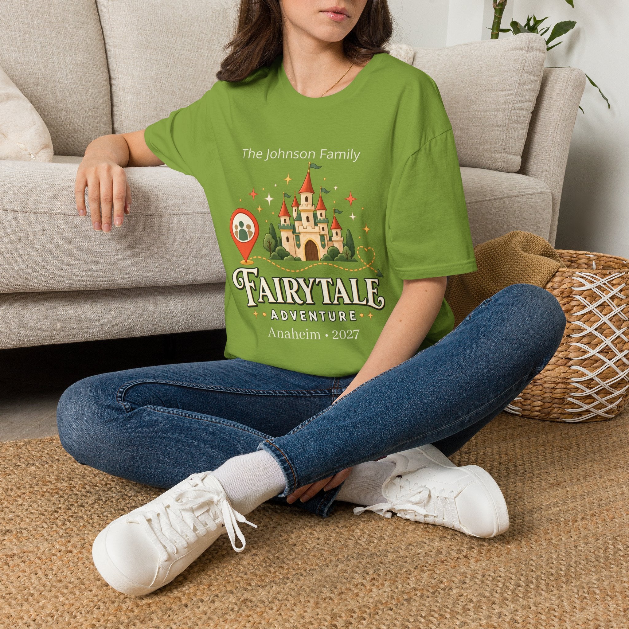 Custom Fairytale Adventure Tee (coral)