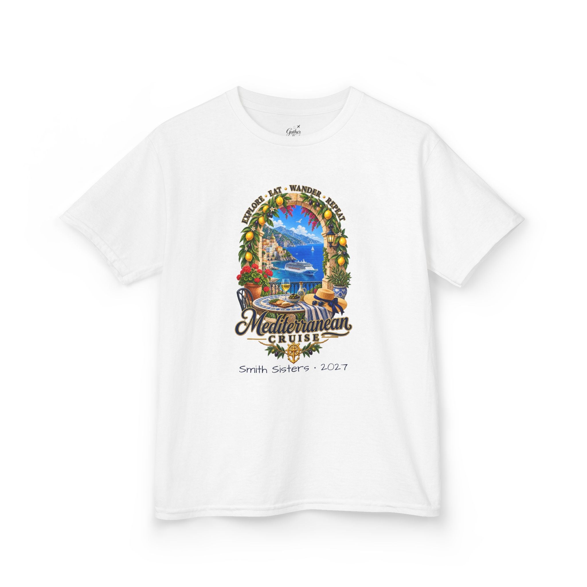 Mediterranean Cruise Explore Kids Tee