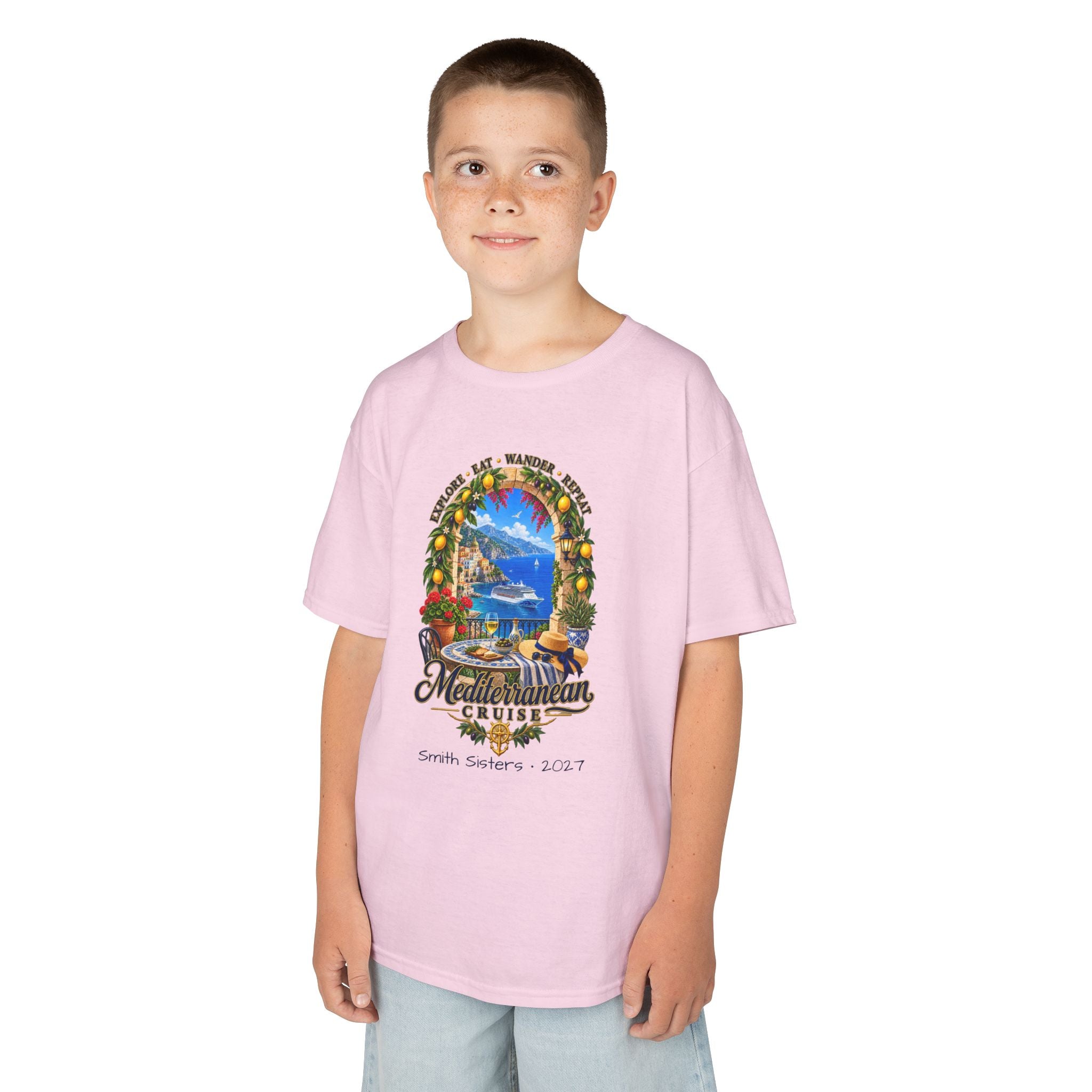 Mediterranean Cruise Explore Kids Tee