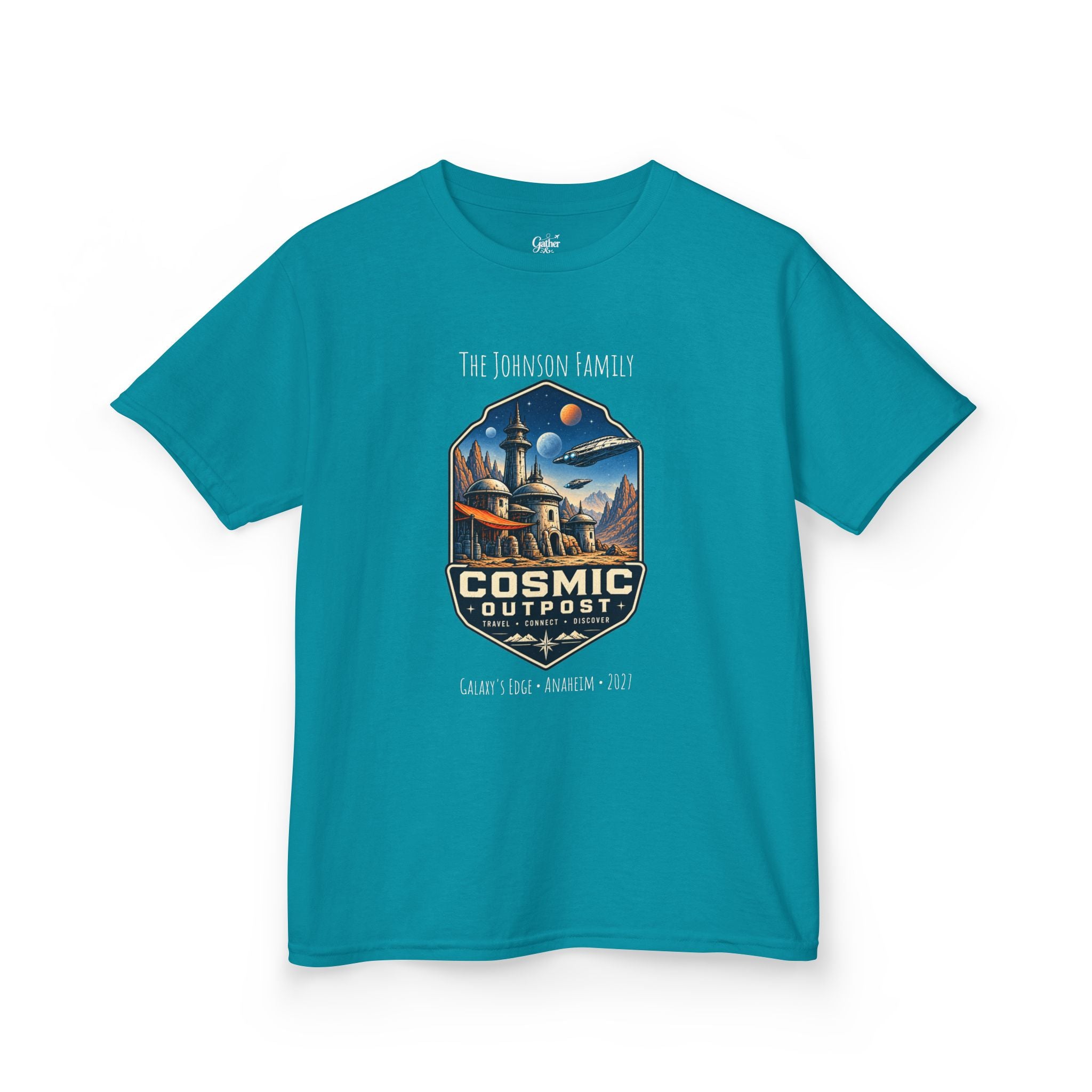 Cosmic Outpost Space Adventure Park Kids Tee