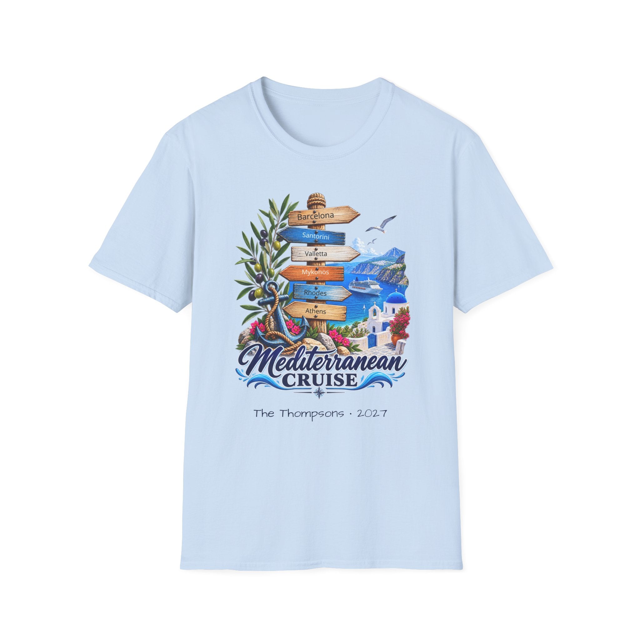 Mediterranean Cruise Ports of Call Tee