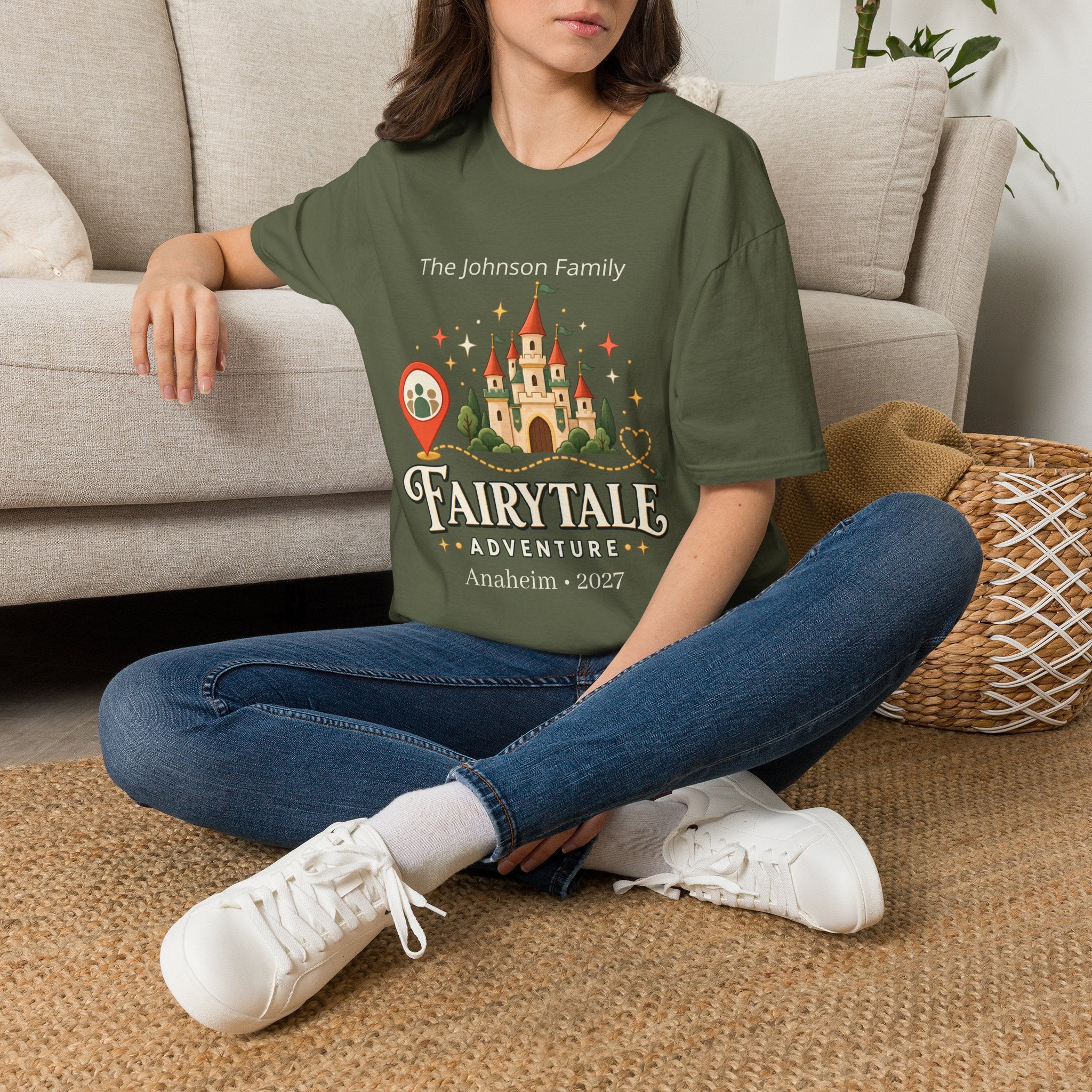 Custom Fairytale Adventure Tee (coral)