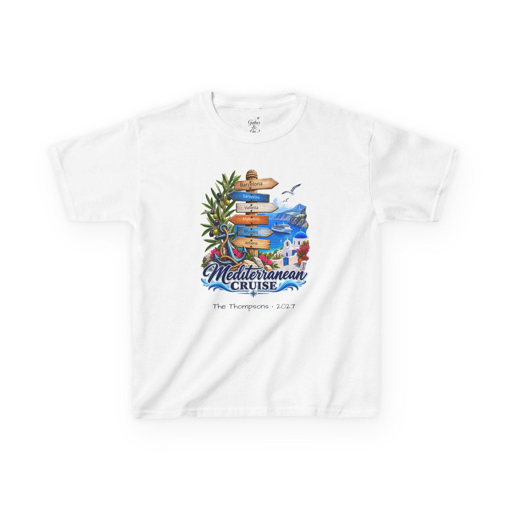 Mediterranean Cruise Ports of Call Kids Tee