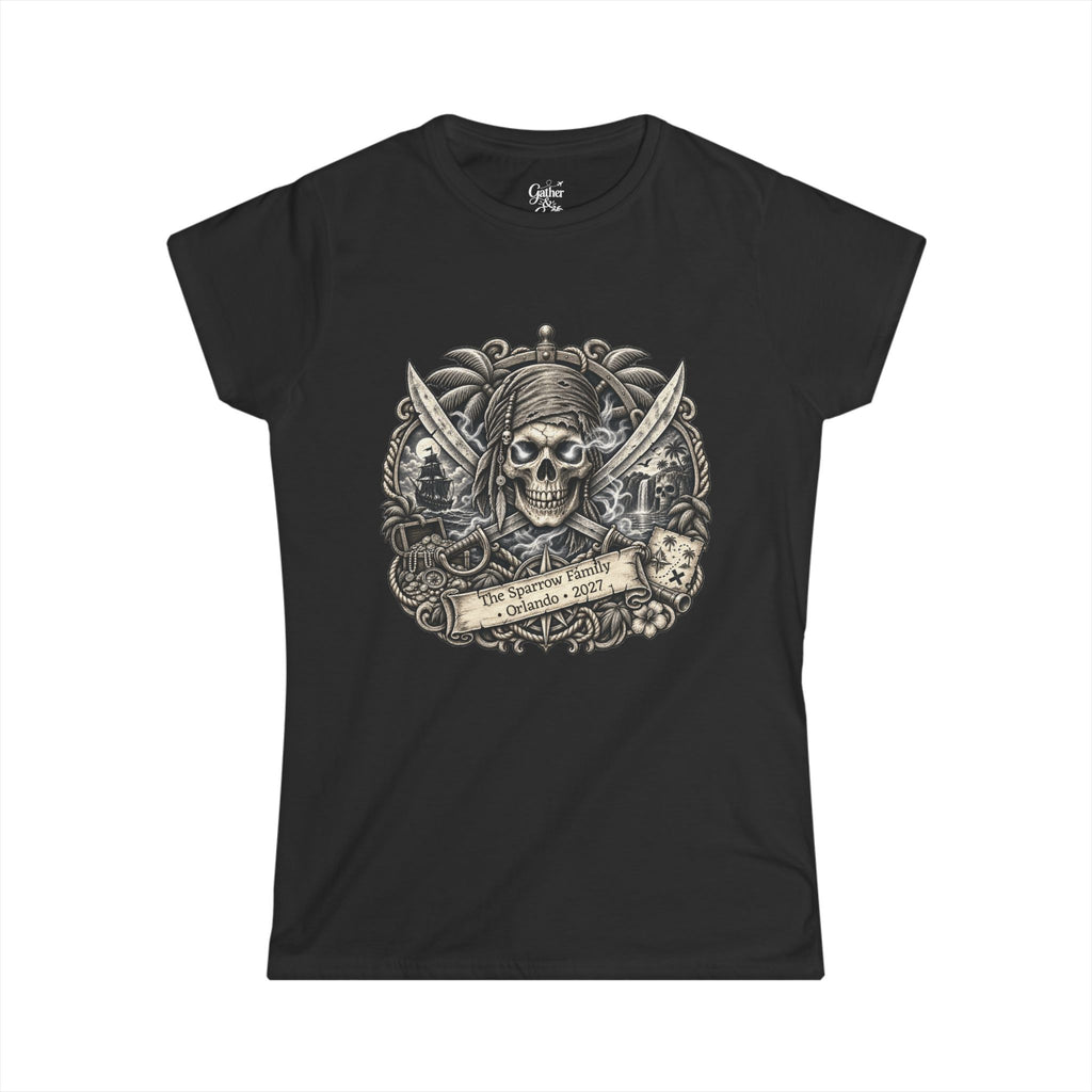 Ghostly Pirate Sparrow - Ladies Tee