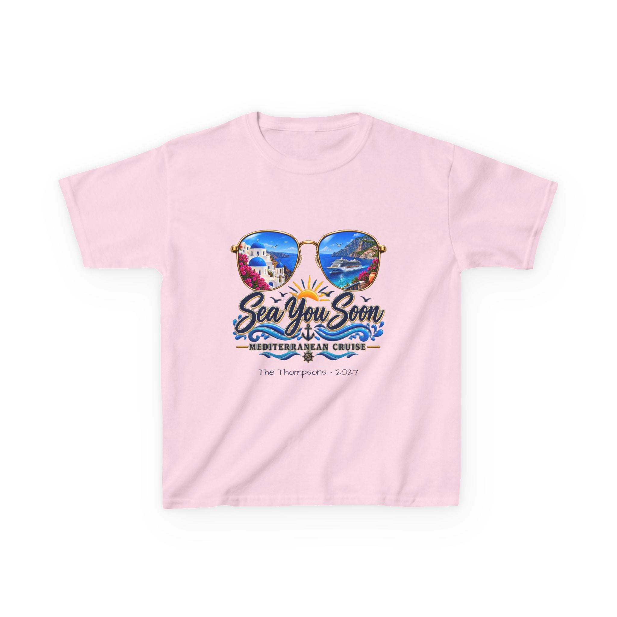 Mediterranean Cruise Sea You Soon Kids Tee