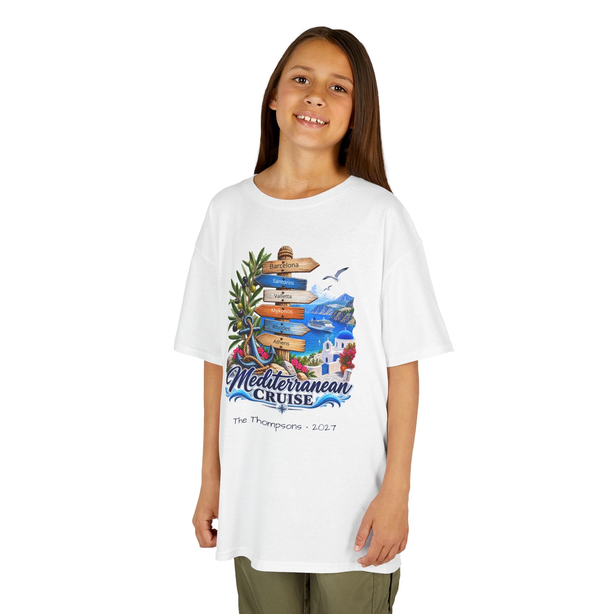 Mediterranean Cruise Ports of Call Kids Tee